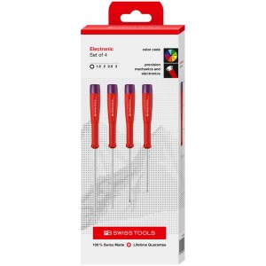 Jeu de tournevis PB 8625 CBB pour vis à six pans creux, 4 pièces, avec manches à code couleur.