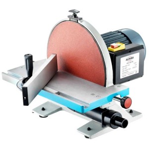 Levigatrice per legno Alduro HTS-305-N2 con ampio disco abrasivo e tavolo regolabile.
