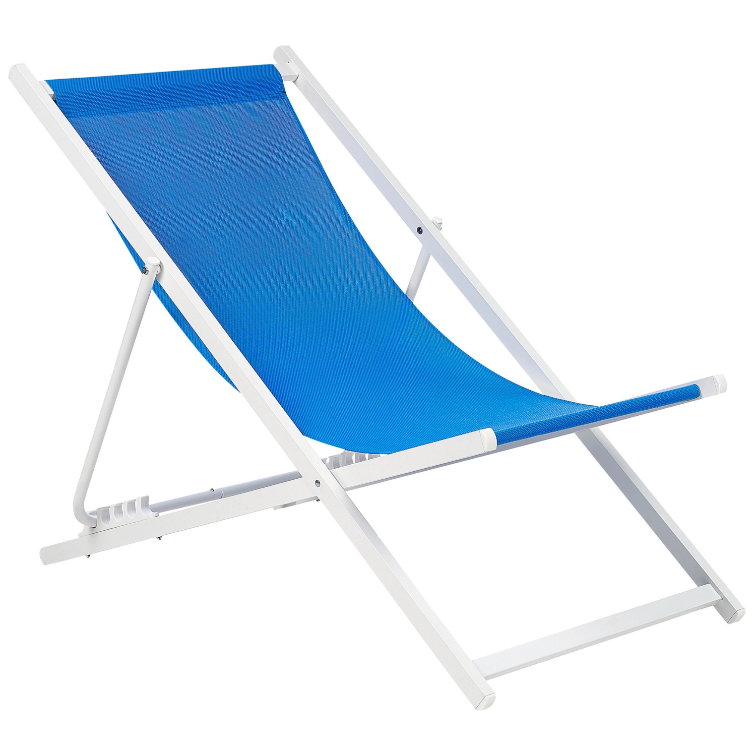 Beliani Sedia a sdraio Locri II alluminio Bianco Rivestimento in