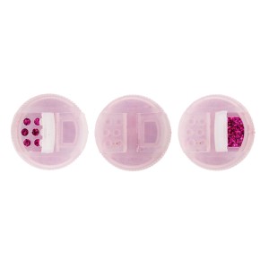 Glorex Bio-Glitter fine Pink, contenitore da 10g con funzione sprinkle per lavoretti.