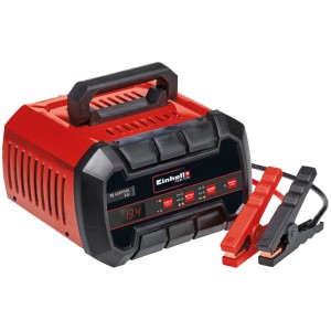 Caricabatterie Einhell CE-BC 15 M per auto elettriche con display LED e morsetti di ricarica.