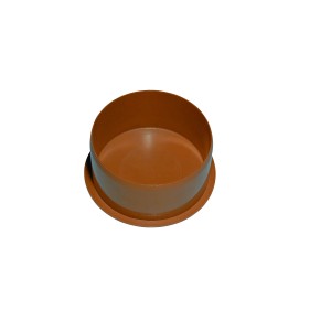 Bouchon de manchon pour tuyau d'égout Marley DN 110 en plastique marron.