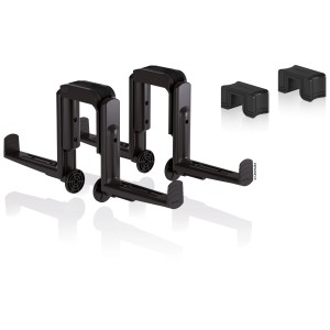 Lechuza Support pour jardinière balcon Duo, 2 pièces, noir, pour fixation sécurisée des jardinières.