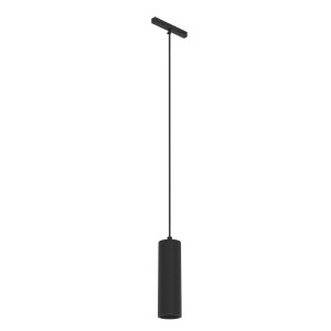 Lampada a sospensione nera EGLO EASYT per sistema a binario, 1 luce, GU10, altezza 1100mm.