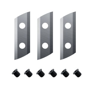 Jeu de lames de rechange Bosch pour broyeur UniversalShredder 2x18V-25, 3 lames et 6 vis.