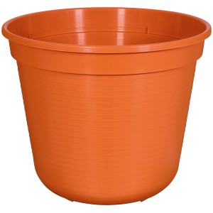 Vaso per fiori Geli Standard color terracotta, ca. Ø 24 cm, in plastica robusta per giardino e balcone.