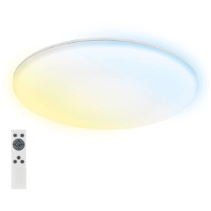 Plafonnier LED dimmable sans cadre, Ø 35cm, avec télécommande. Température de couleur réglable.