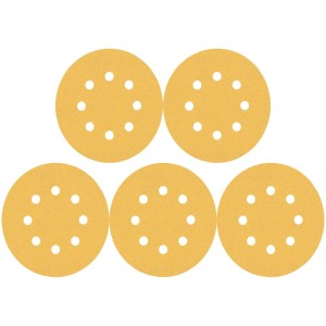 Set 5 pz. carta abrasiva Bosch Expert C470, Ø 125mm, grana 120, per levigatrice rotoorbitale.