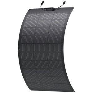 Pannello solare EcoFlow flessibile nero da 100W per impianti solari.