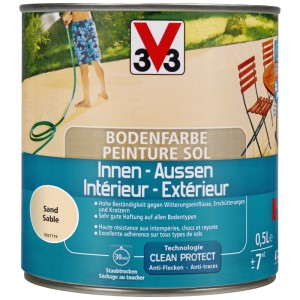 V33 Bodenfarbe Innen/Aussen Sand 0,5 l