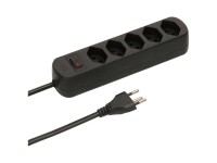 Multipresa Basic Line 5 x tipo 13 Nero