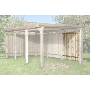 Pannello laterale Weka per carport, impregnato a pressione, spessore 20 mm.
