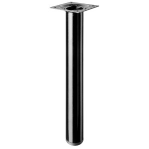 Gamba per tavolo Hettich nera, Ø 30 mm, altezza 250 mm, per costruzione mobili.