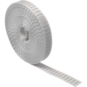 Sangle de volet roulant Schellenberg Mini grise, largeur 14 mm, longueur 6 m, enroulée.