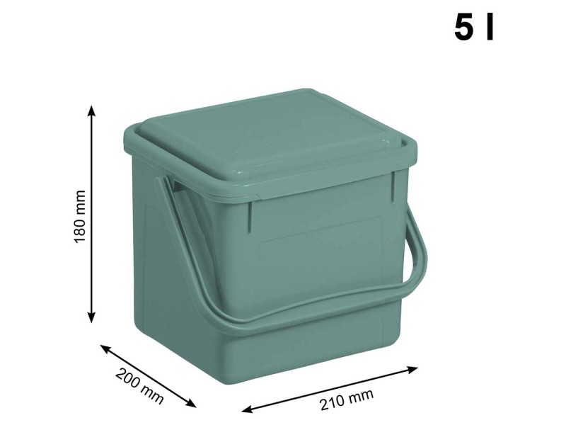 Rotho Seau à compost bio avec charbon actif 9 l - Poubelles