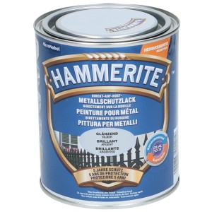 Dose Hammerite Metall-Schutzlack Silber glänzend, 750ml, Rostschutz, Grundierung und Lack in Einem.