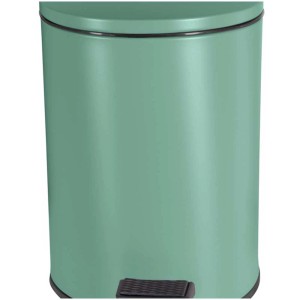 Spirella Adelar pattumiera bagno, acciaio inox verde opaco, 5 l, con pedale e chiusura soft-close.