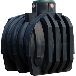 Cisterna di ritenzione 4rain Mono 6800 l nera per la raccolta dell'acqua piovana.