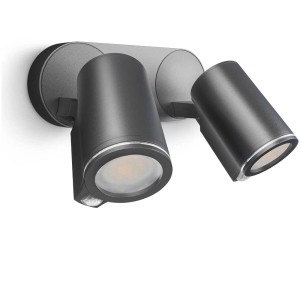 Spot LED moderne Spot Duo avec détecteur pour extérieur, orientable.