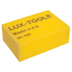 Éponge à carreler LUX Classic jaune pour le nettoyage des carreaux et l'entretien automobile.