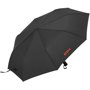 Parapluie OBI noir semi-automatique, Ø 98 cm, avec logo OBI. Idéal pour les jours de pluie.