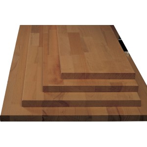 Legno lamellare acacia, 120x20x1,8cm, per mensole e costruzione mobili, massello e oliato.
