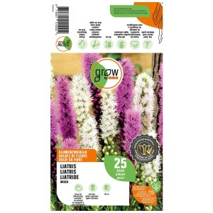 Grow by OBI Liatris Spicata Mixed, 25 bulbi da fiore lilla e bianchi.