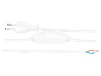 TDLF-Netzkabel H03VVH2-F2X0.75 mit Schalter Weiss 2 x 0,75 mm² / 2 m TDLF-Netzkabel H03VVH2-F2X0.75 mit Schalter Weiss 2 x 0,75 mm² / 2 m
