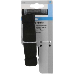 Poignées de guidon Fischer Soft, noires, 2 pièces. Pièces détachées vélo pour une prise en main confortable.