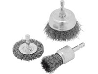 LUX-TOOLS Stahlbürsten-Set 3-tlg.