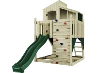 PolarPlay Stelzenhaus Komet mit Rutsche Grün