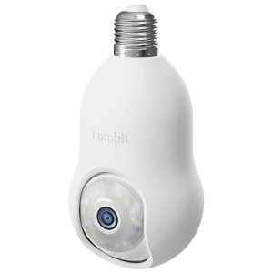 Hombli Bulb Cam 2K, smarte Outdoor Kamera in Glühbirnenform, weiss.