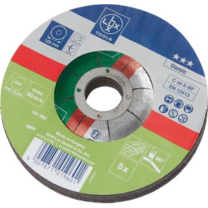 Disque à tronçonner pour pierre LUX Classic, Ø 125 mm, lot de 5. Accessoire pour meuleuse d'angle.