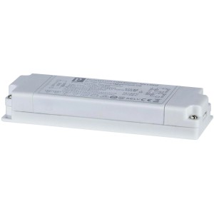 Transformateur plat Paulmann blanc 35-105W pour installation de lampes, électronique et plat.