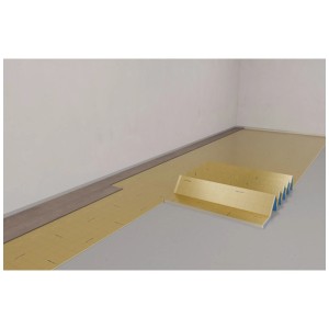 Verlegung der Selit Trittschalldämmung Selitbloc Pro+ unter Laminat für optimalen Schallschutz.