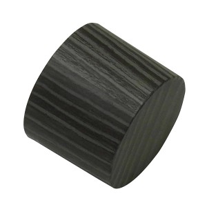 Gardinia Endstück Denver Kappe, Ø 25 mm, grau, Holzoptik für Stilgarnituren.