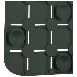 Tappetino bagno MSV verde scuro, 36x76 cm, in gomma antiscivolo per doccia e vasca.
