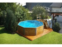 Weka Swimmingpool Set Korsika 8-eckig Ø 397 cm / Höhe 116 cm
