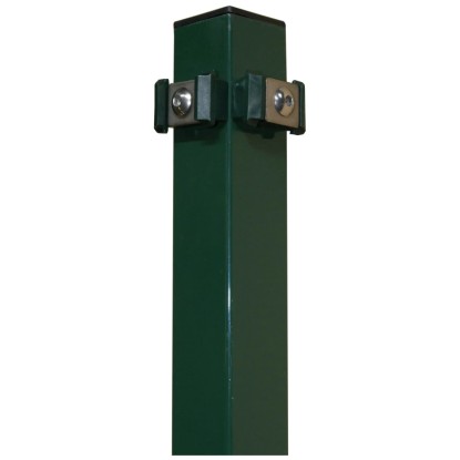 Pletscher Quadratrohr-Eckpfosten für Doppelstabmatten Grün Länge 1,2 m