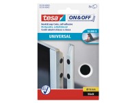 Tesa On & Off Klettpunkte zum Aufkleben Schwarz Ø 16 mm