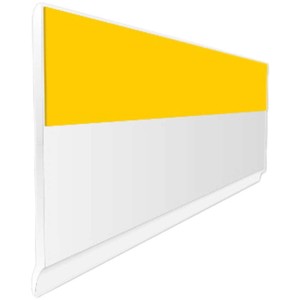 Baguette plate blanche Roro avec lèvre, 4x150 cm, PVC pour joints de portes et fenêtres.