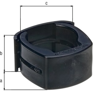 Alberts Fix-Clip Pro noir pour poteaux de 34 mm pour montage de clôture.