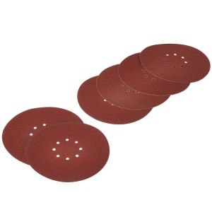 Lot de 6 disques abrasifs LUX, Ø 225 mm, grains variés pour multi-ponceuses.