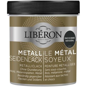 Libéron Smalto metallico serico Space Black, barattolo da 0,5 l per colori a effetto.