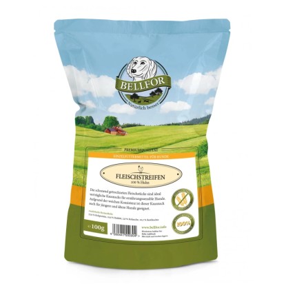 Bellfor Snack per cani a strisce di carne di pollo 100 g