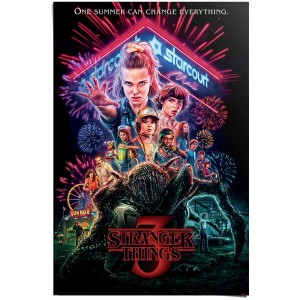Maxiposter Stranger Things Summer of 85 (61x91,5cm) mit Charakteren und Monstern aus der Serie.