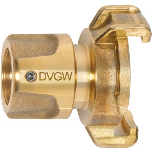 Raccordo di transizione Geka Plus MS DVGW con raccordo a griffa e presa per tubi.