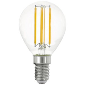 Dimmbare E14 LED Lampe P45 von Eglo, 5,9W, 806 Lumen, klares Glas.