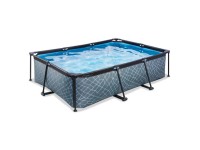 Exit Pool Stone Grau (HxBxT) 65 x 220 x 150 cm inkl. Pumpe