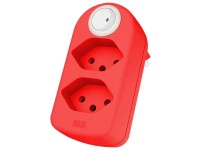 Max Hauri Presa di derivazione girevole con interruttore Rosso 2 x T13